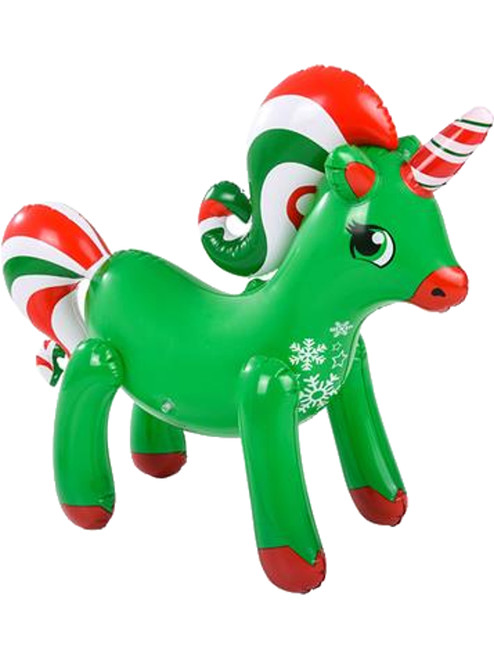 Christmas Green Unicorn 24" Inflatable Toy Decoration