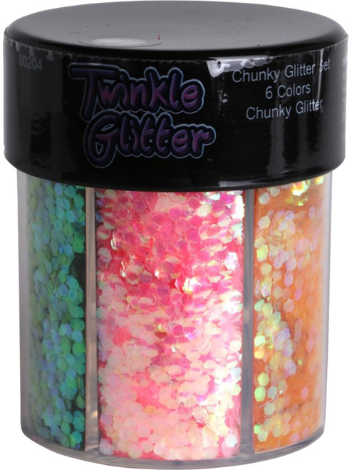 Chunky Glitter Multi-Colored Rave Makeup 1.5oz Costume Accessory