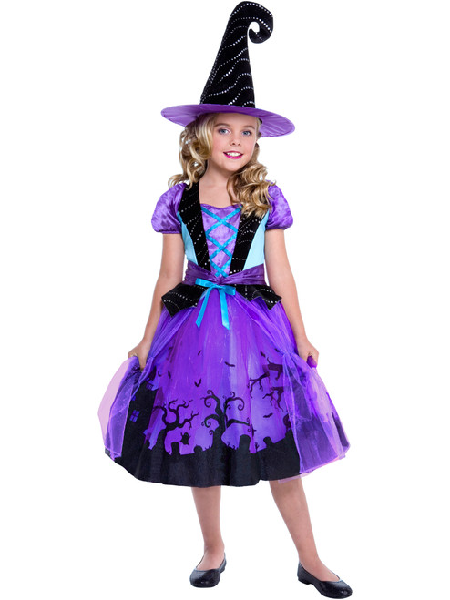 Cauldron Cutie Graveyard Witch Dress Girl's Costume