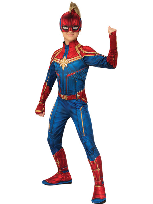 Girls Captain Marvel Economy Hero Suit Costume