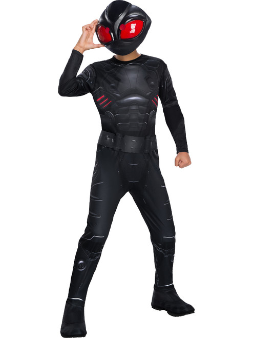 Boys Black Manta Aquaman Atlantian Armor Black Suit Classic Costume