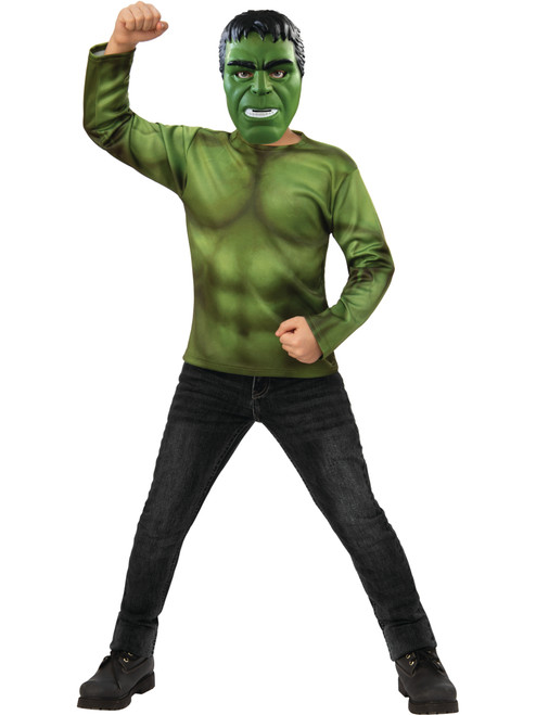 Boys Avengers Endgame Professor Hulk Shirt And Mask Costume