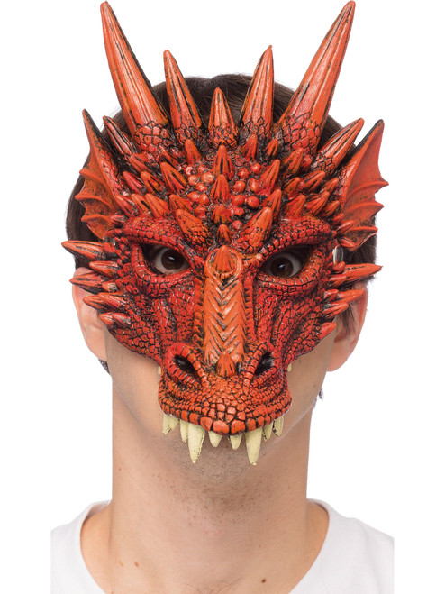 Supersoft Mythical Red Dragon Mask Costume Accessory