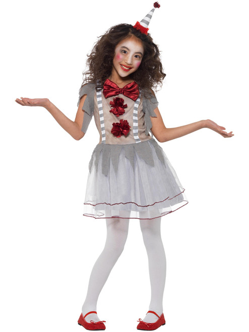 Girl's Vintage Circus Carnival Clown Costume