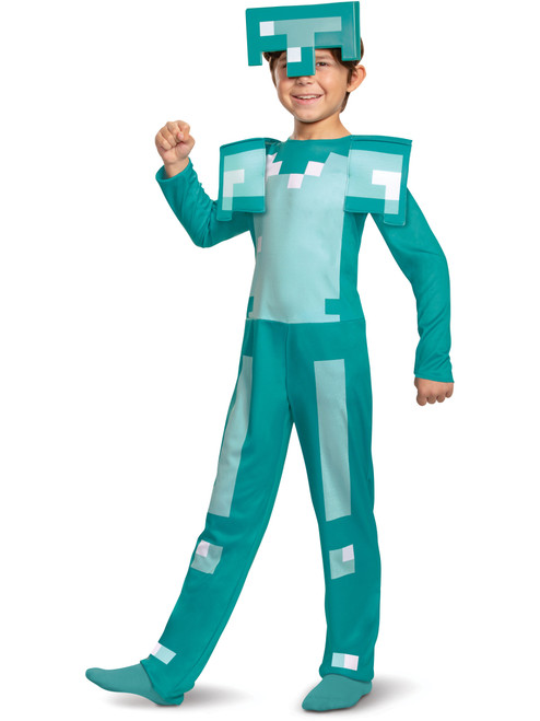 Child's Classic Minecraft Diamond Armor Mojang Costume
