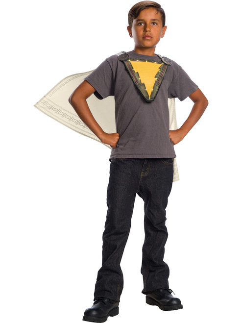Child's Shazam Hooded Cape And Light Up Emblem Costume Accessory