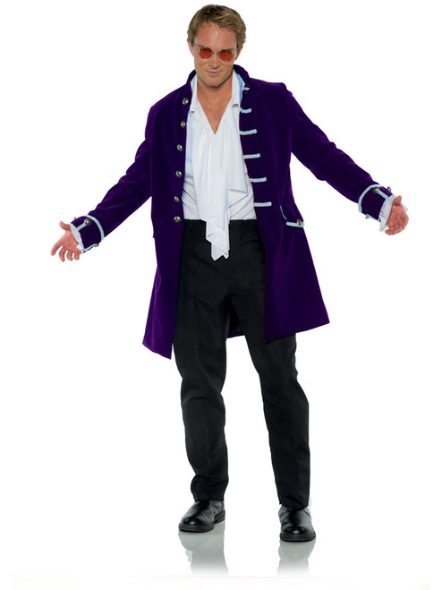 Men's Victorian Pirate Purple Frock Coat Costume