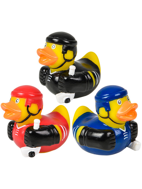 Hockey Player Rubber Ducks Duckies Bath Toys Party Favors Set Of 12