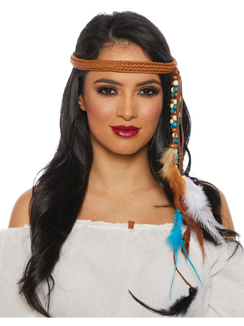 Adults Native American Girl Headband Costume Accessory