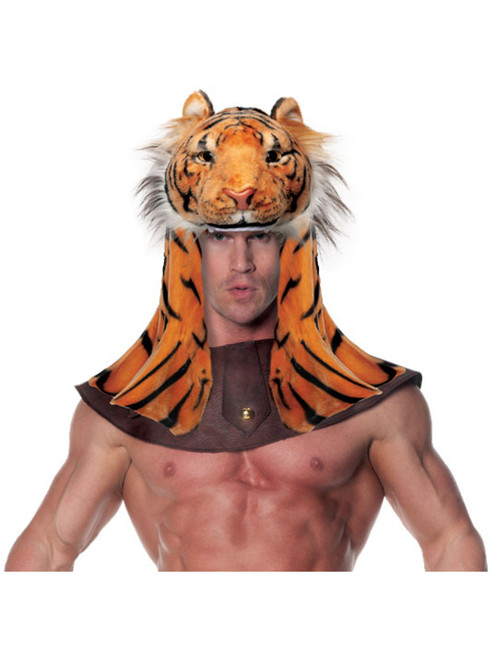 Adult's Animal Heads Bengal Tiger Hat Costume Accessory