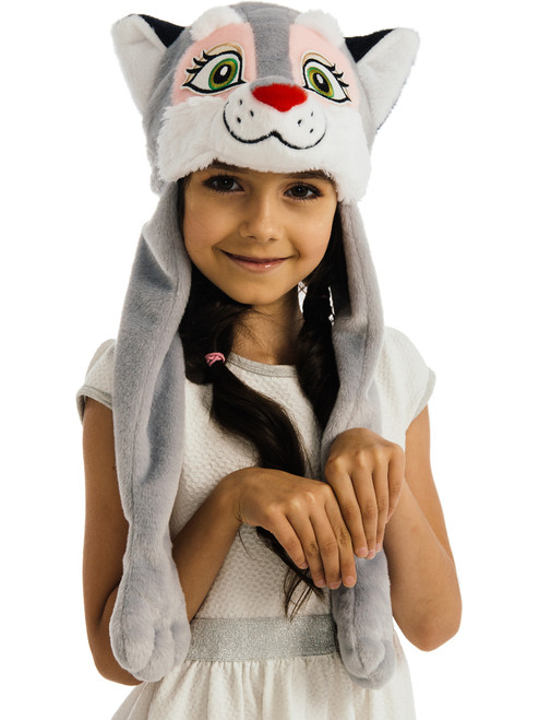Cute Pink Kitty Animal Hat Child's Costume Accessory