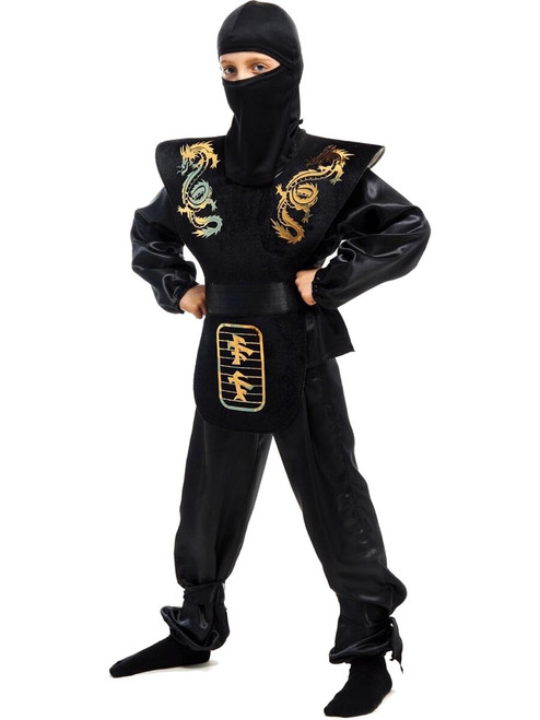 Boy's Black Dragon Clan Ninja Assassin Costume