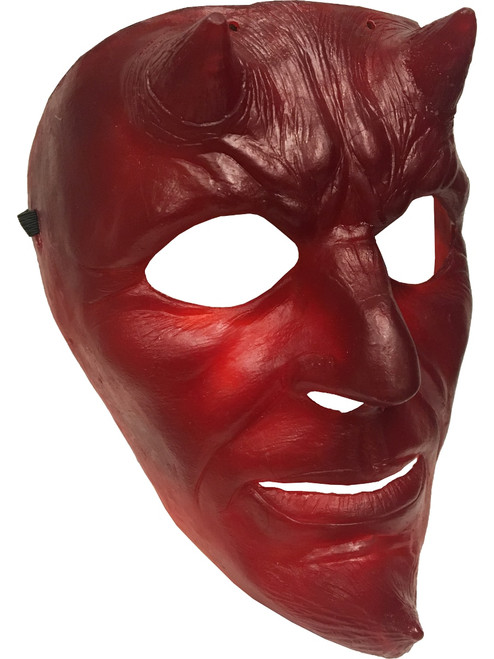 Adult's Red Devil Hard Mask Costume Accessory