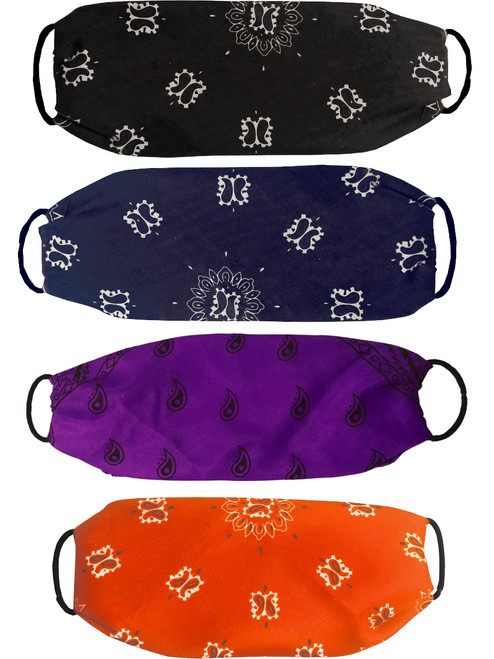 Multi-Color Pack-B Bandana Face Mask DIY Kit Set of 4