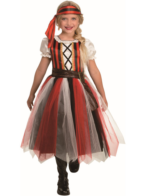 Marooned Pirate Lass Girl's Costume