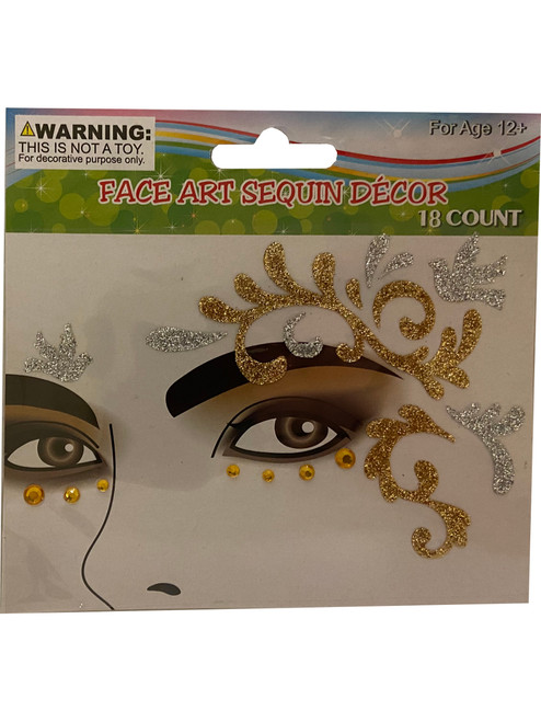 Face Art Ivy Gems And Face Stickers Costume Accessory