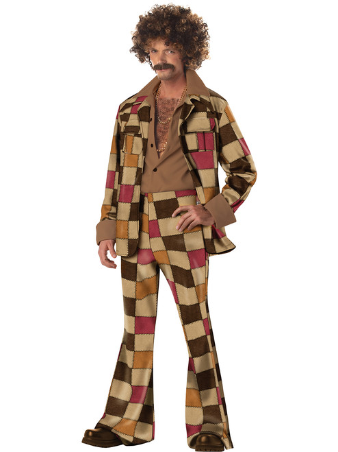 70s Checkered Disco Sleazeball Men's Costume