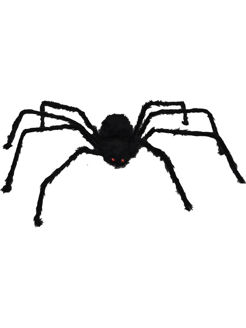 50" Jumbo Giant Black Furry Spider Decoration