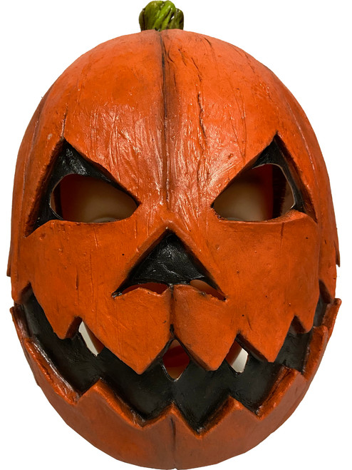 Adult's Evil Pumpkin Head 3/4 Mask Costume Accessory