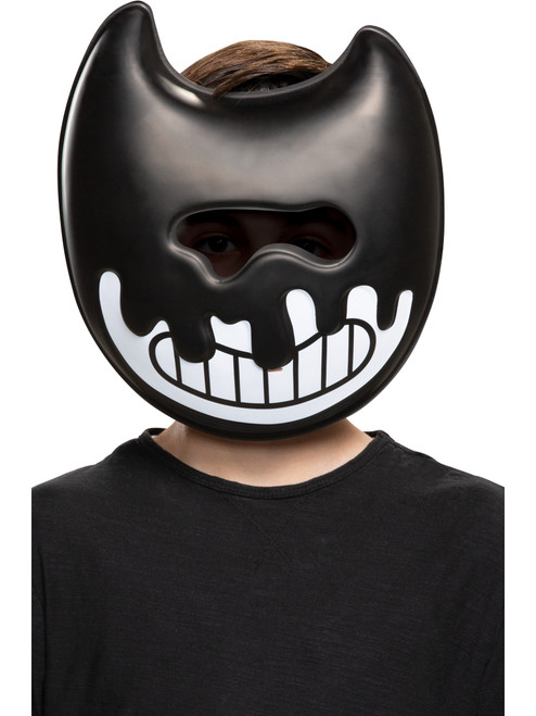 Child's Bendy And The Ink Machine Ink Bendy Half Mask Costume Accessory