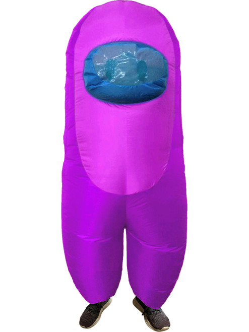 Child's Amongst Us Purple Imposter Sus Crewmate Killer Inflatable Costume