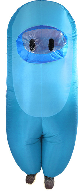 Adult's Amongst Us Cyan Imposter Sus Crewmate Killer Inflatable Costume