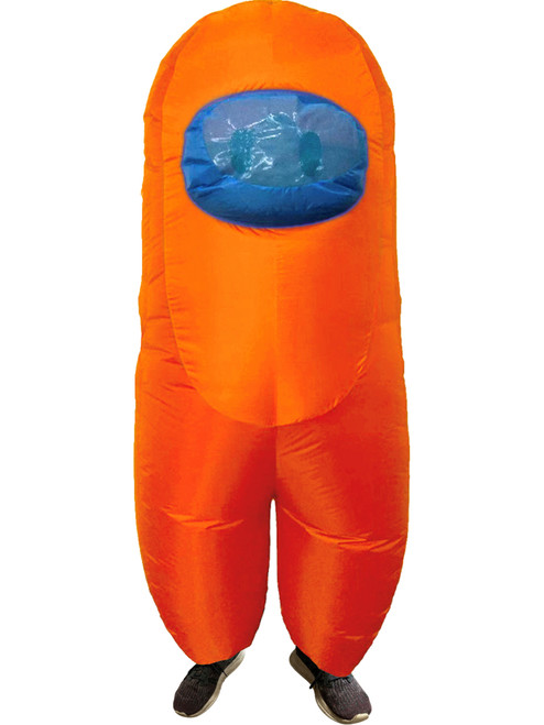 Adult's Amongst Us Orange Imposter Sus Crewmate Killer Inflatable Costume