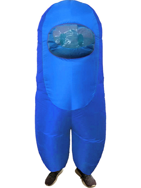 Adult's Amongst Us Blue Imposter Sus Crewmate Killer Inflatable Costume