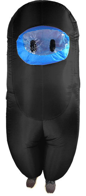 Amongst Us Imposter Sus Crewmate Black Inflatable Adult Costume | Standard