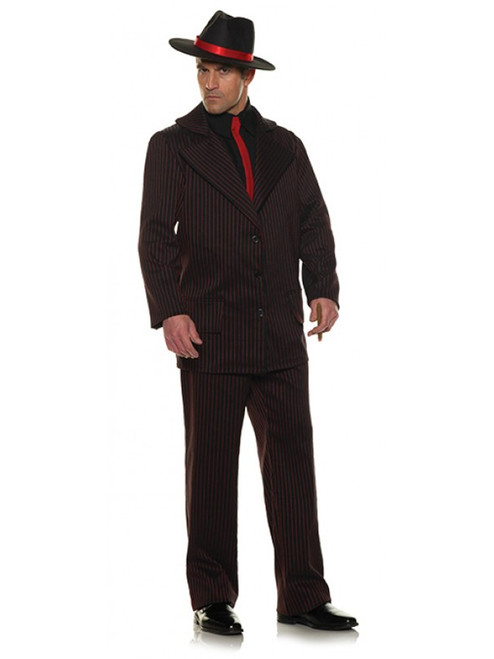 Men's Gangster Malone Pinstripe Suit Costume Large 42-46