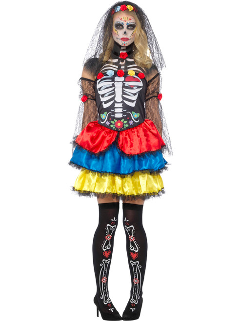 Day Of The Dead Senorita Skeleton Dress Women's Costume