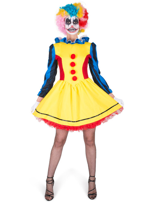 Scary Circus Clown Women's Costume