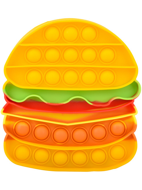 Jumbo Fast Food Hamburger Bubble Popper Toy 6"