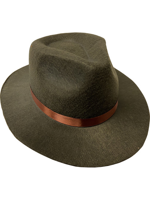 Adult's Trimless Detective Brown Fedora Costume Accessory