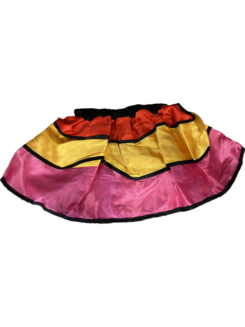 Child's Day Of The Dead Red Yellow Pink Skirt Costume Accessory