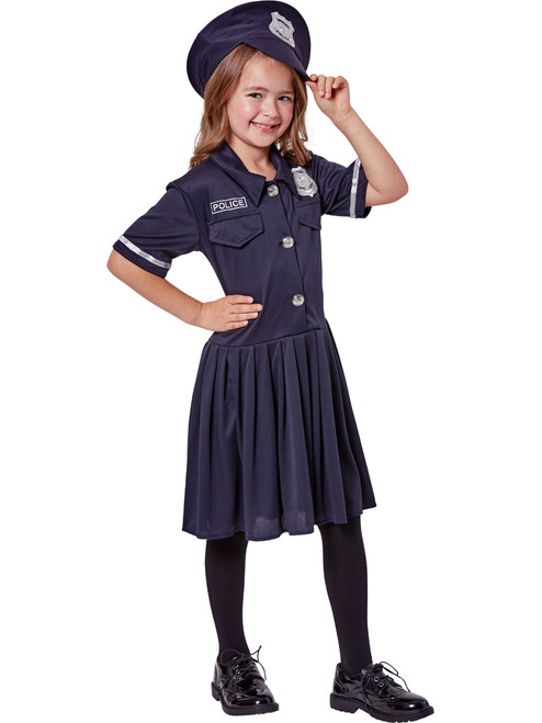 Decorated Police Officer Girl's Costume