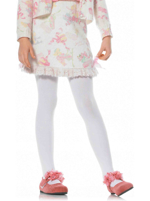 Child's White Tights XL 11-13 Costume Accessory