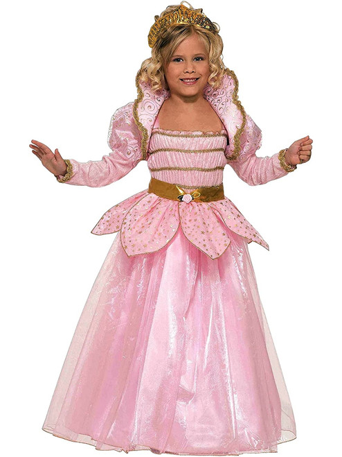 Medieval Pink Floral Princess Girl's Costume
