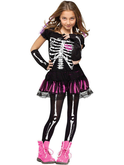 Sally Skully Skeleton Girl's Costume