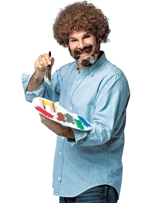 Bob Ross Famous Painter Costume Accessory Set