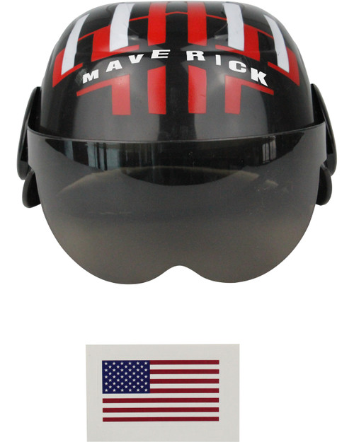 Child's Air Force Combat Pilot Black Maverick Helmet Costume Accessory