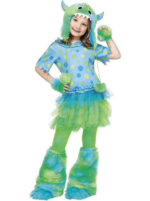 Big And Cute Polka-Dot Monster Miss Girl's Costume