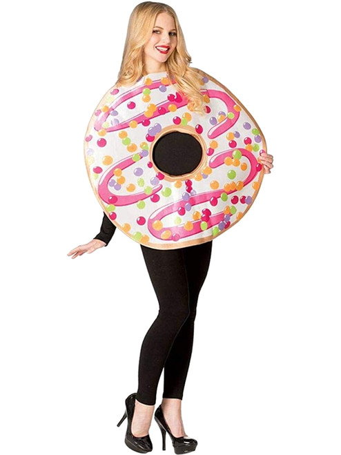 White Frosted Donut Adult's Costume