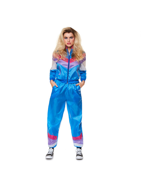 80s Blue Shell Suit Women's Costume