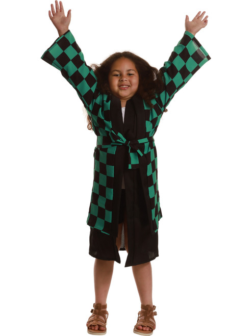 Anime Checkered Ninja Kimono Child's Costume