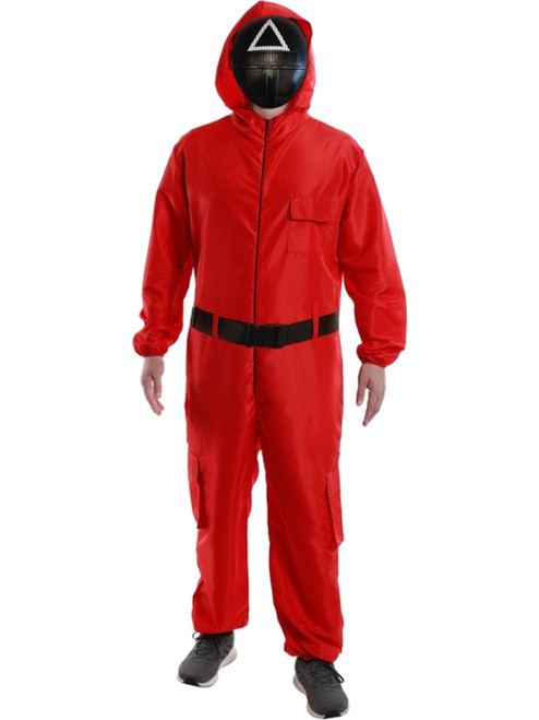 Deadly Kid Game Square Supervisor Red Uniform Men's Costume