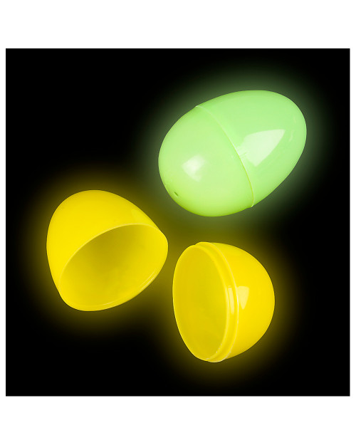 Glow In The Dark Green Plastic Easter Egg Decorations