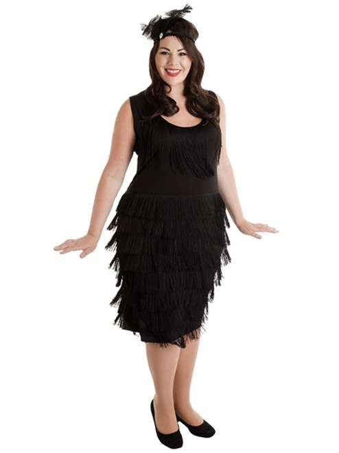 1920s Pretty Black Flapper Women's Costume