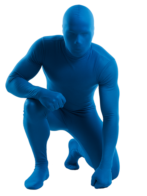 Basic Blue Spirit Bodysuit Men's Costume