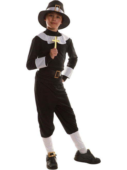 Colonial Times Pilgrim Boy's Costume